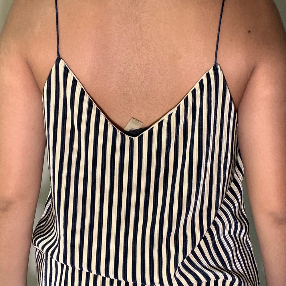 navy & creme striped from cotton on